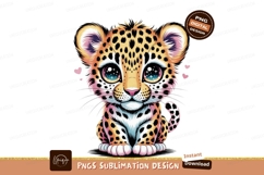 Cute Leopard Cub With Sparkling Eyes animal Product Image 1