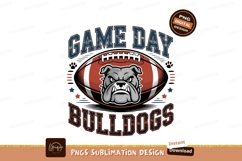 Game Day Bulldogs American Football Team Sublimation PNG Product Image 1