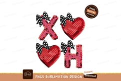 Sequin Hearts And Letters With Bows sequins Product Image 1