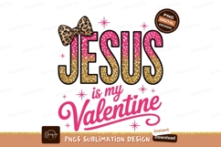 Jesus Valentine Leopard Bow love faith Product Image 1