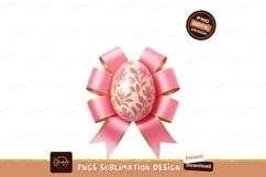Pink bow adorned floral easter egg image Product Image 1