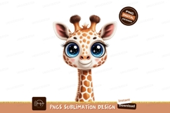 Cute giraffe with big blue eyes animal baby Product Image 1
