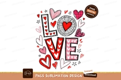 Love hearts romantic design valentine pink Product Image 1