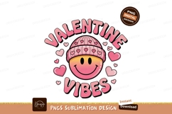 Happy smiley face with beanie and hearts valentine Product Image 1