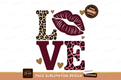 Leopard Lips Love Hearts kiss Product Image 1