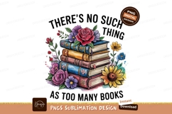 Colorful Books With Flowers Vector Illustration PNG Product Image 1