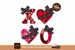Sequined Hearts X O With Bows image Product Image 1