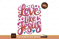 Love Jesus hearts pink orange Product Image 1