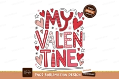 My Valentine Love Hearts romantic pink Product Image 1