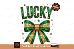 Lucky green gold bow stars image Product Image 1