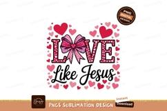 Love hearts bow design pink Product Image 1