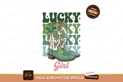 Lucky Girl Cowboy Boots green blue Product Image 1