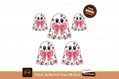 Cute ghosts with pink bows and flowers image Product Image 1
