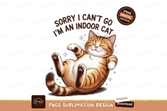 Chubby tabby cat enjoying indoor life orange white Product Image 1