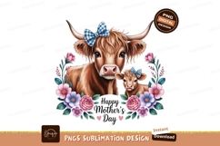 Highland cow driving patriotic truck american flag Product Image 1