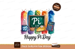 Pi Day celebration with pie and calculator cake Product Image 1