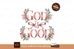 God is good floral text design flowers Product Image 1