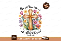 Golden Cross Floral Blessing flowers pink Product Image 1