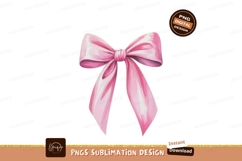 Pink Satin Bow ribbon fabric Product Image 1
