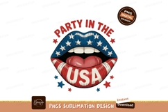 Patriotic Lips With U S A Text stars stripes Product Image 1
