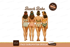 Retro beach babes in bikinis women vintage Product Image 1