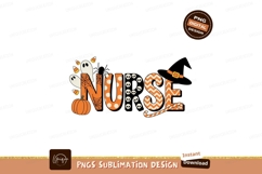 Spooky nurse Halloween graphic ghost pumpkin Product Image 1