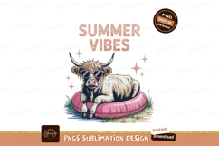 Highland cow relaxing summer vibes relaxation Product Image 1