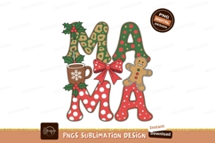 Mama Christmas Holiday Design gingerbread cookie Product Image 1