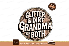 Glitter Dirt Grandma Leopard Sublimation PNG Product Image 1