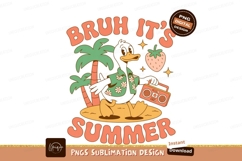 Groovy Duck With Boombox And Strawberry summer retro Product Image 1