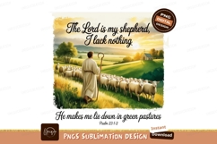 Shepherd guiding flock through sunlit landscape sheep Product Image 1