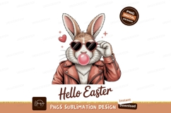 Cool bunny blowing bubblegum wearing sunglasses rabbit Product Image 1