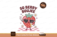 Strawberry character with heart sunglasses and drink Product Image 1