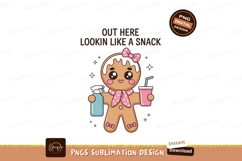 Gingerbread character with drink and spray bottle image Product Image 1