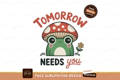 Cute frog mushroom toadstool flower image Product Image 1