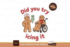 Gingerbread characters with frosting bag and wheelchair Product Image 1