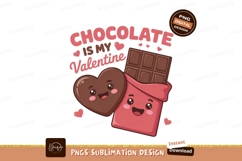 Chocolate heart bar valentine pink Product Image 1