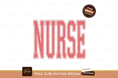 Pink Nurse Text Design lettering black Product Image 1