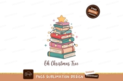Stacked Christmas Tree Books With Star And Lights image Product Image 1