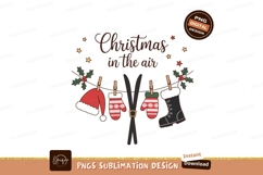 Christmas winter apparel hanging on clothesline image Product Image 1