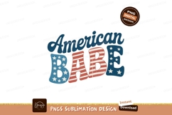 American Babe Patriotic Text Design stars stripes Product Image 1