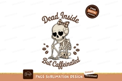 Skeleton with coffee beans and bow black Product Image 1
