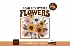 Retro Floral Bouquet with Empowering Text flowers vintage Product Image 1