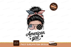 Messy Bun American Flag Sunglasses image Product Image 1