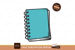 Blue spiral notebook paper writing Product Image 1