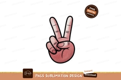 Pink hand peace symbol gesture Product Image 1