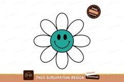 Teal smiley flower with white petals image Product Image 1