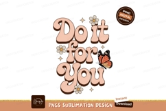Retro Motivational Text Butterfly Flowers image Product Image 1