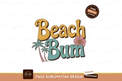 Retro Beach Bum Palm Tree Flower image Product Image 1