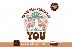 Psychedelic Mushroom Art With Inspirational Text retro Product Image 1